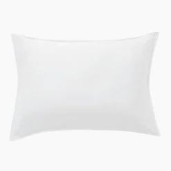 Taie D'Oreiller, Traversin|EMINZA Taie d'oreiller rectangulaire satin de bambou (50 x 70 cm) Sienna chantilly Blanc
