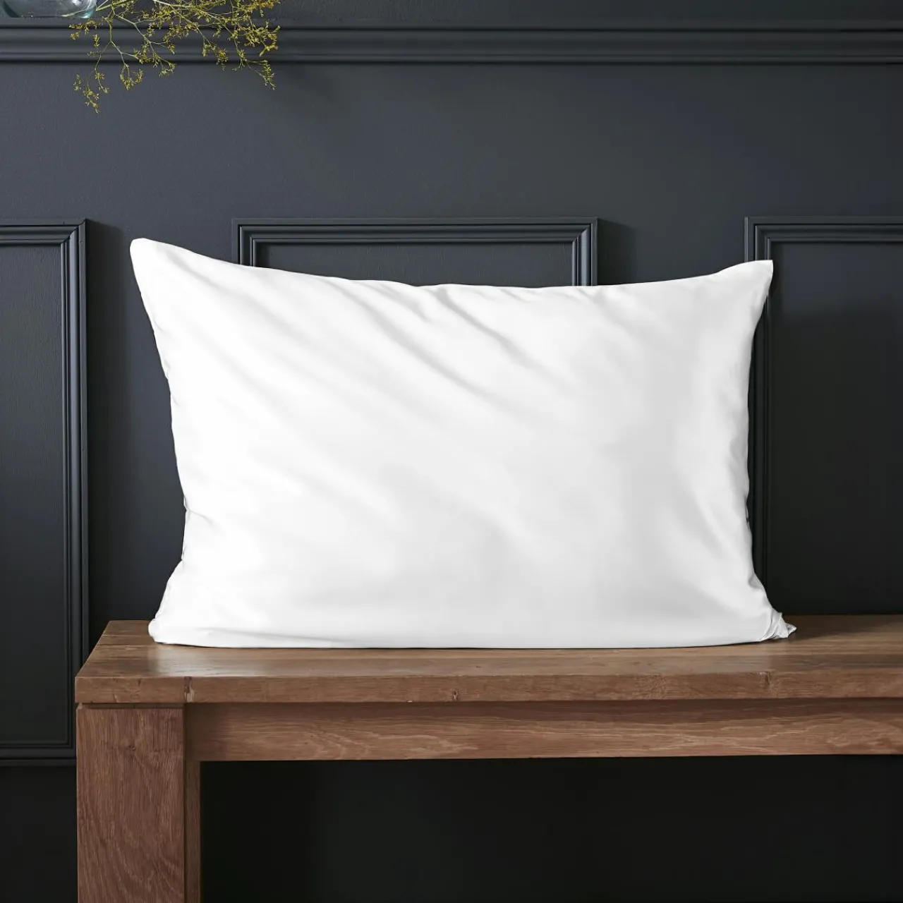 Taie D'Oreiller, Traversin|EMINZA Taie d'oreiller rectangulaire soie de mûrier (50 x 70 cm) Mizuki he Blanc