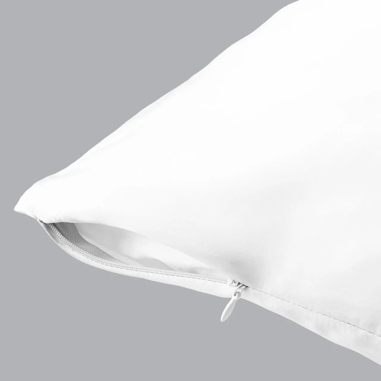 Taie D'Oreiller, Traversin|EMINZA Taie d'oreiller rectangulaire soie de mûrier (50 x 70 cm) Mizuki he Blanc