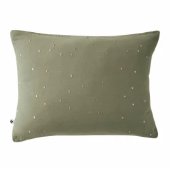 Taie D'Oreiller, Traversin|EMINZA Taie d'oreiller rectangulaire gaze de coton (50 x 70 cm) Gaïa Chic Vert romarin