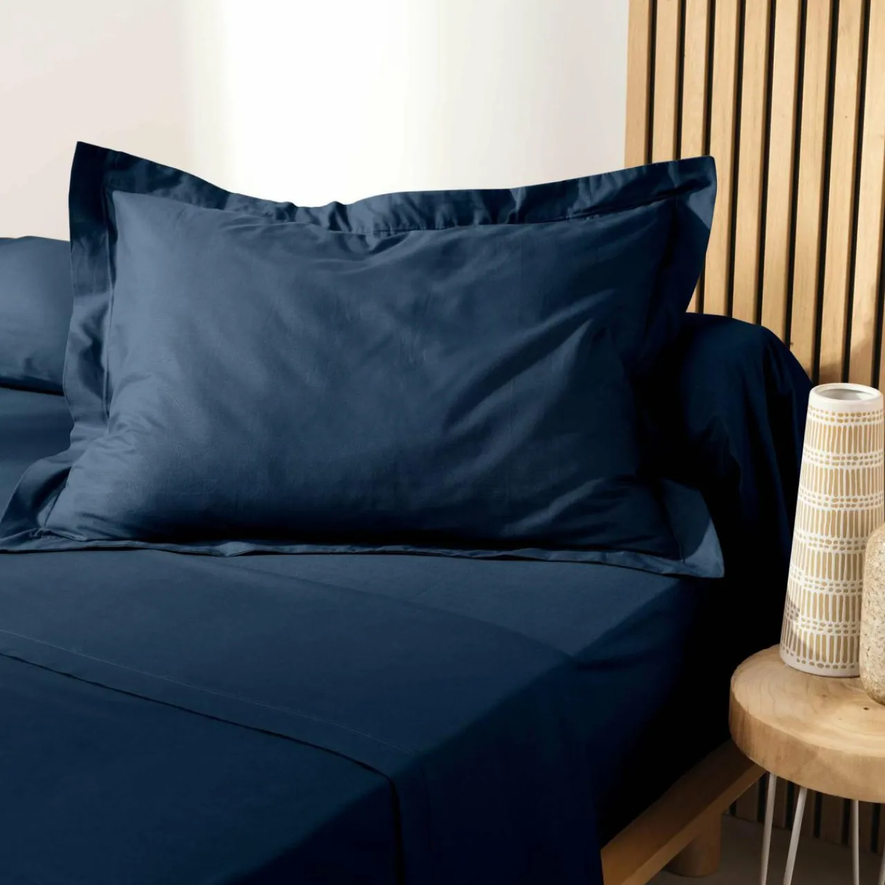 Taie D'Oreiller, Traversin|DOUCEUR D'INTERIEUR Taie d'oreiller rectangulaire coton bio (50 x 70 cm) Biolina Bleu nuit