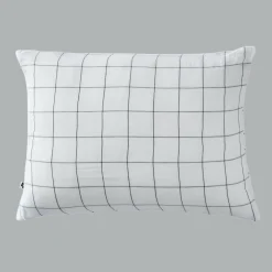 Taie D'Oreiller, Traversin|EMINZA Taie d'oreiller rectangulaire gaze de coton (50 x 70 cm) Gaïa Match chantilly Blanc