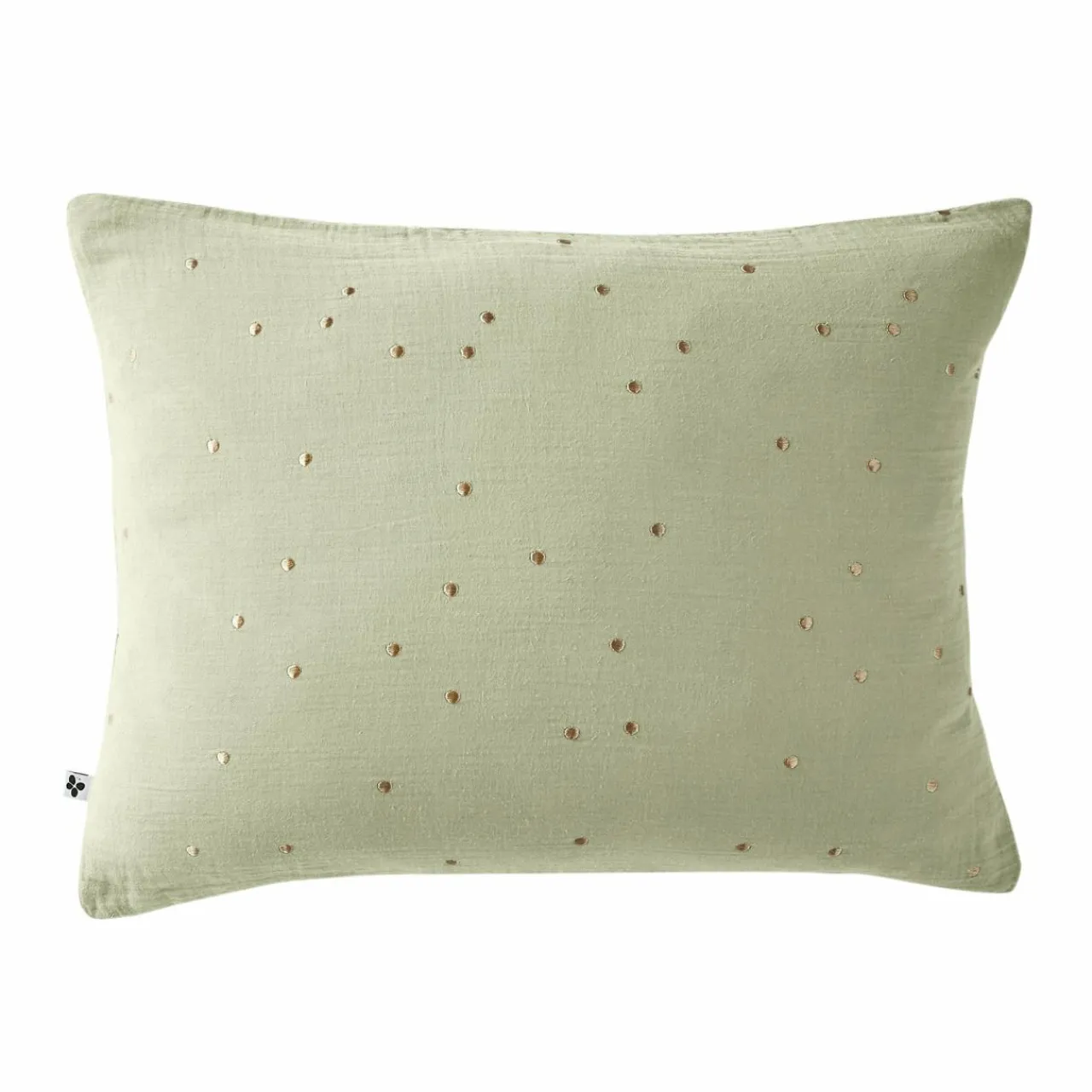 Taie D'Oreiller, Traversin|EMINZA Taie d'oreiller rectangulaire gaze de coton (50 x 70 cm) Gaïa Chic Vert tilleul