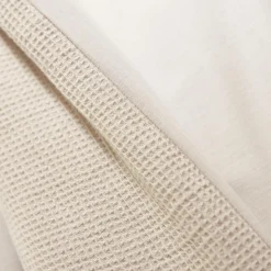 Taie D'Oreiller, Traversin|EMINZA Taie d'oreiller rectangulaire coton nid d'abeille (50 x 80 cm) Eva Beige