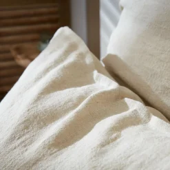 Taie D'Oreiller, Traversin|EMINZA Taie d'oreiller rectangulaire lin lavé (50 x 80 cm) Louise Beige