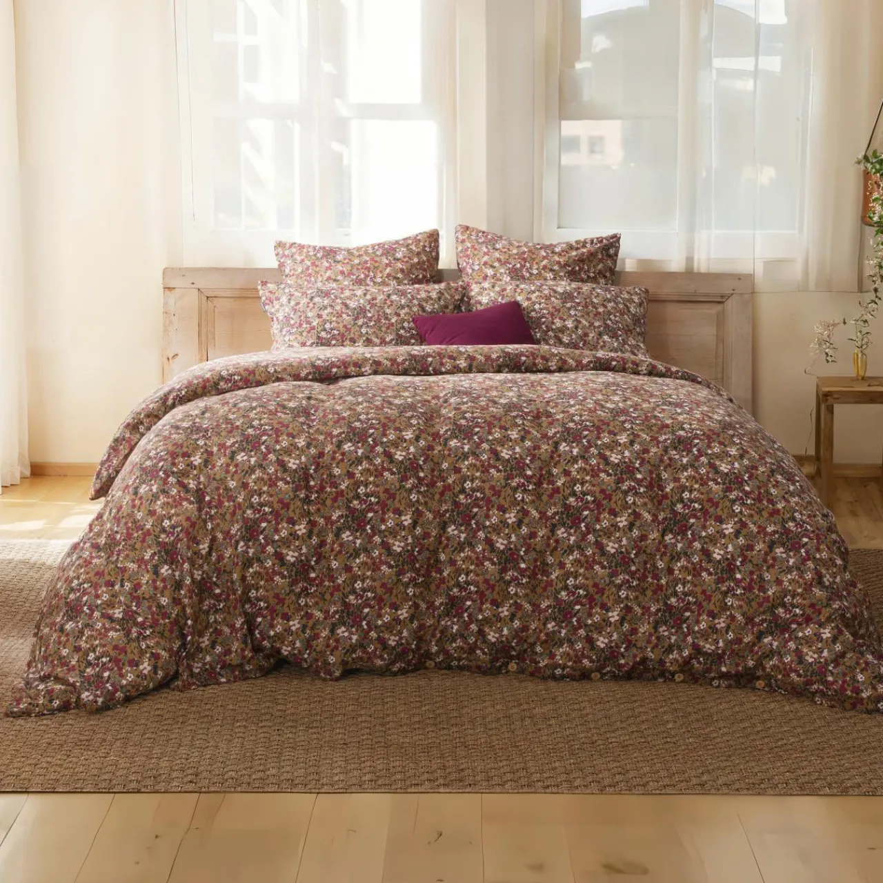 Taie D'Oreiller, Traversin|EMINZA Taie d'oreiller rectangulaire gaze de coton (50 x 70 cm) Constance Camel