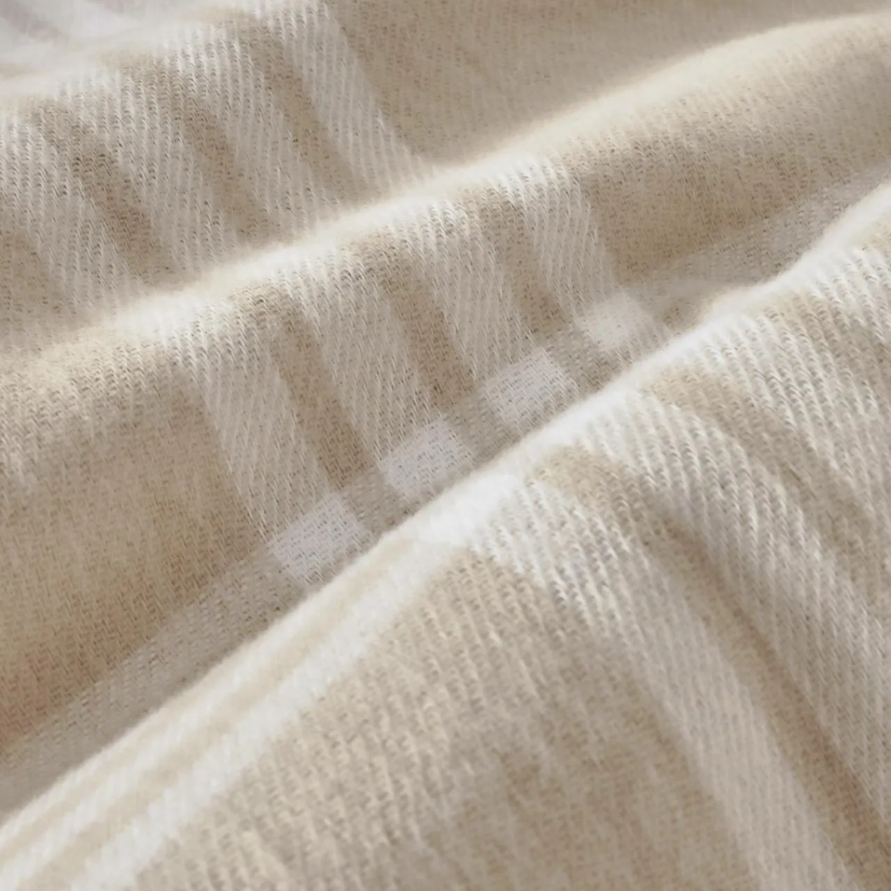 Taie D'Oreiller, Traversin|EMINZA Taie d'oreiller rectangulaire flanelle de coton (50 x 80 cm) Nina carreaux Beige Carreau Beige