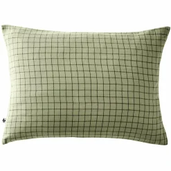 Taie D'Oreiller, Traversin|EMINZA Taie d'oreiller rectangulaire gaze de coton (50 x 70 cm) Gaïa Mix Vert tilleul