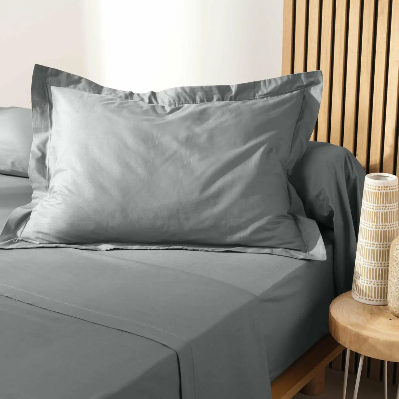 Taie D'Oreiller, Traversin|DOUCEUR D'INTERIEUR Taie d'oreiller rectangulaire coton bio (50 x 70 cm) Biolina Gris