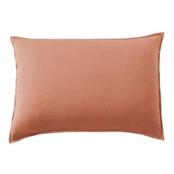 Taie D'Oreiller, Traversin|EMINZA Taie d'oreiller rectangulaire lyocell Tencel™ lavé (50 x 70 cm) Olivia Terracotta