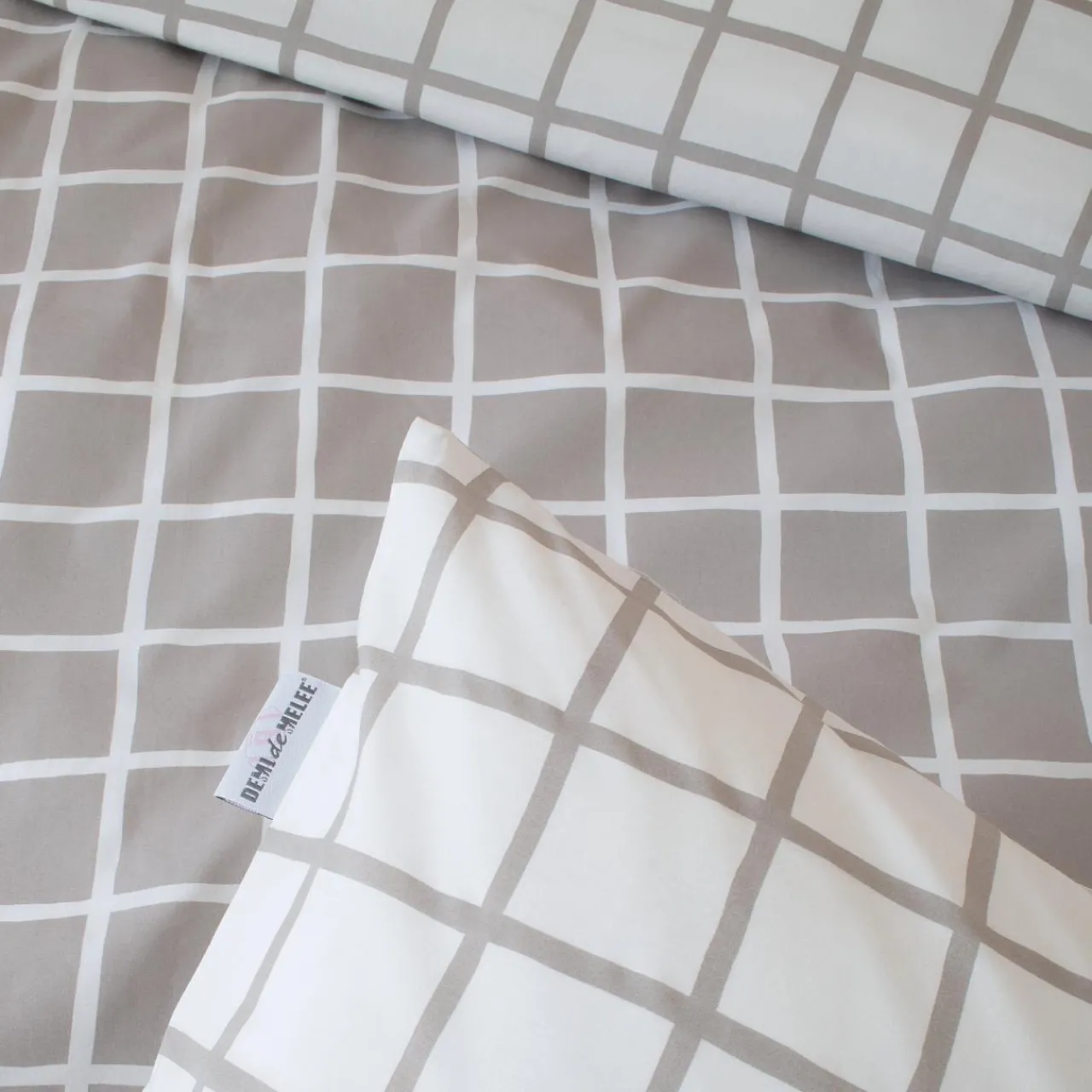 Taie D'Oreiller, Traversin|TRADILINGE Taie d'oreiller rectangulaire percale de coton (50 x 70 cm) Max e Gris