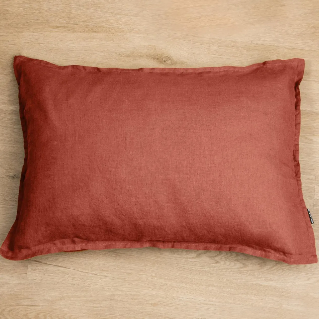 Taie D'Oreiller, Traversin|EMINZA Taie d'oreiller rectangulaire lin lavé (50 x 80 cm) Louise Terracotta