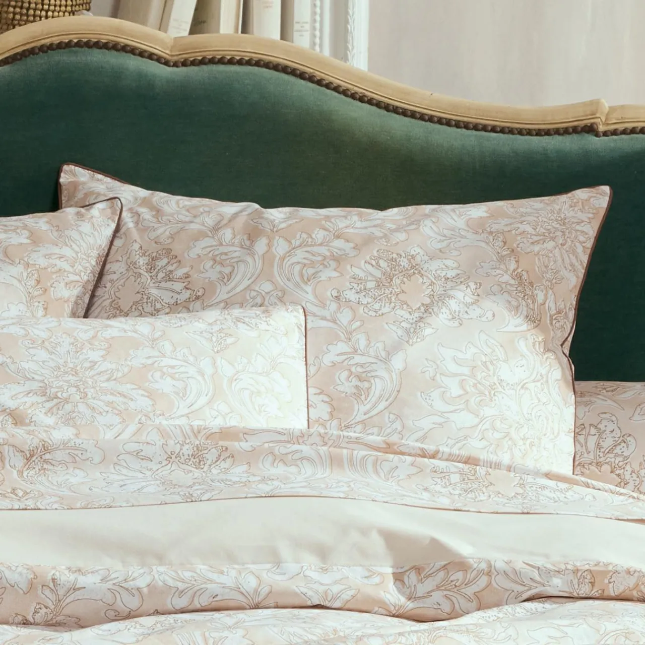 Taie D'Oreiller, Traversin|TRADI LINGE Taie d'oreiller rectangulaire percale de coton (50 x 70 cm) Palazzo Beige