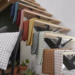 Taie D'Oreiller, Traversin|EMINZA Taie d'oreiller rectangulaire gaze de coton (50 x 70 cm) Gaïa Mix Lie de vin Bordeaux