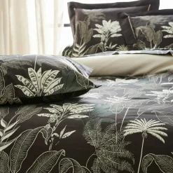 Taie D'Oreiller, Traversin|TRADILINGE Taie d'oreiller rectangulaire satin de coton (50 x 70 cm) Cayenne e Noir