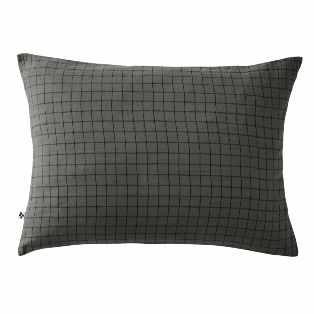 Taie D'Oreiller, Traversin|EMINZA Taie d'oreiller rectangulaire gaze de coton (50 x 70 cm) Gaïa Mix Gris granit Gris foncé