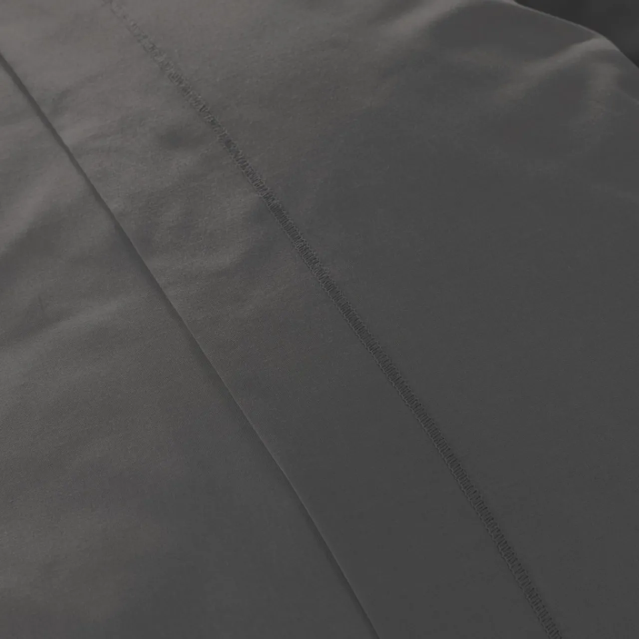 Taie D'Oreiller, Traversin|EMINZA Taie d'oreiller rectangulaire percale de coton (50 x 70 cm) Cali Gris Anthracite