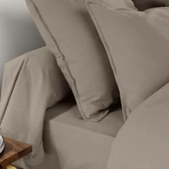 Taie D'Oreiller, Traversin|EMINZA Taie d'oreiller rectangulaire flanelle de coton (50 x 80 cm) Nina Ficelle