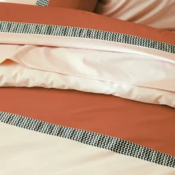 Taie D'Oreiller, Traversin|TRADILINGE Taie d'oreiller rectangulaire percale de coton (50 x 70 cm) Macassar Cognac