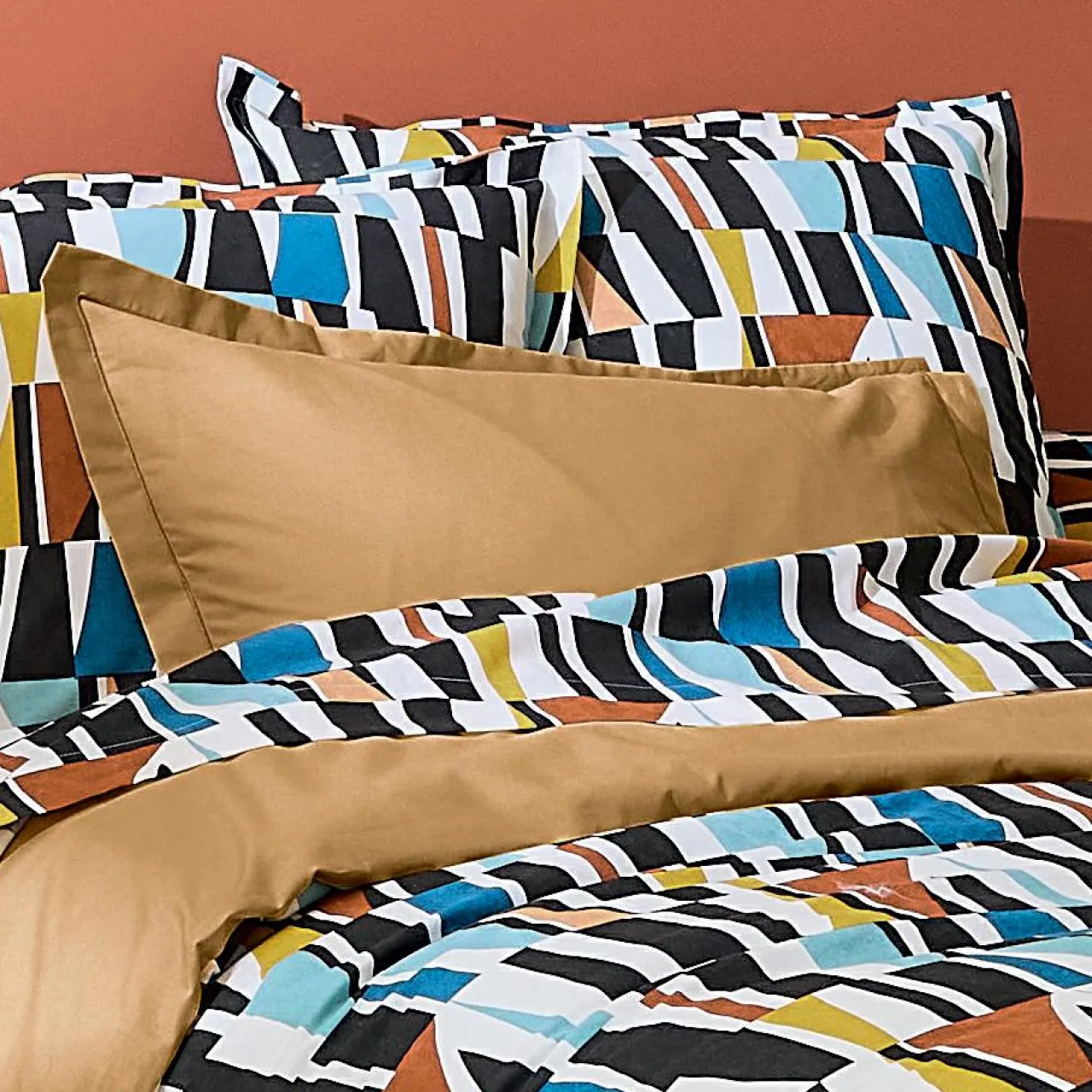 Taie D'Oreiller, Traversin|TRADI LINGE Taie d'oreiller rectangulaire coton (50 x 70 cm) Pietro Multicolore