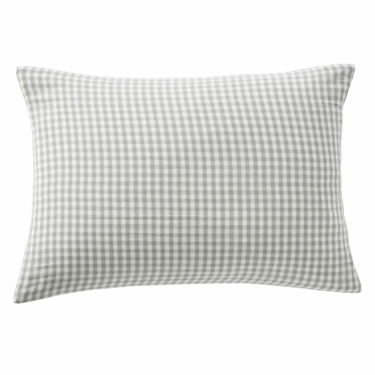 Taie D'Oreiller, Traversin|EMINZA Taie d'oreiller rectangulaire gaze de coton (50 x 70 cm) Gaïa vichy Vert Eucalyptus