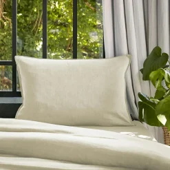 Taie D'Oreiller, Traversin|EMINZA Taie d'oreiller rectangulaire lyocell Tencel™ lavé (50 x 80 cm) Olivia pampa Beige