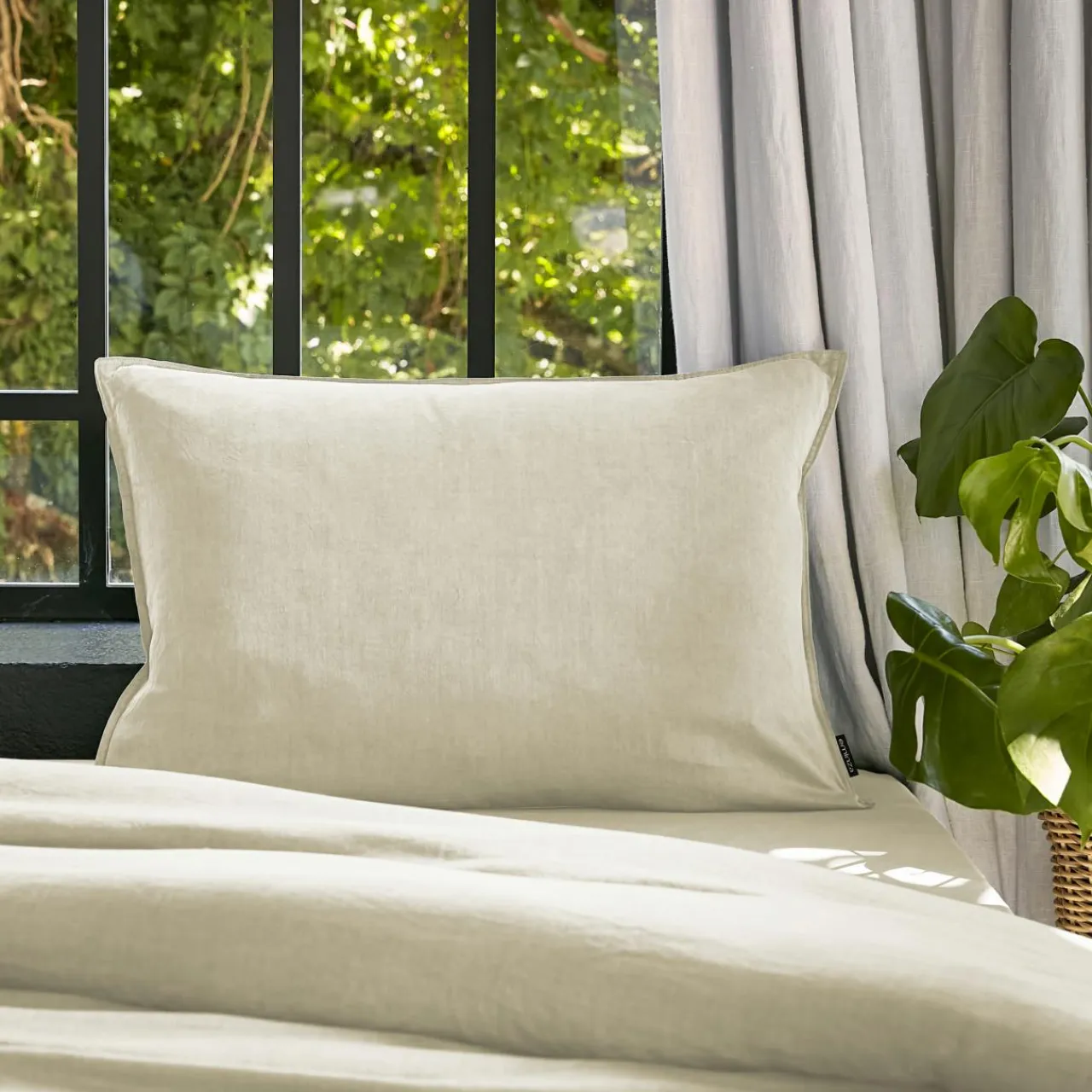 Taie D'Oreiller, Traversin|EMINZA Taie d'oreiller rectangulaire lyocell Tencel™ lavé (50 x 80 cm) Olivia pampa Beige