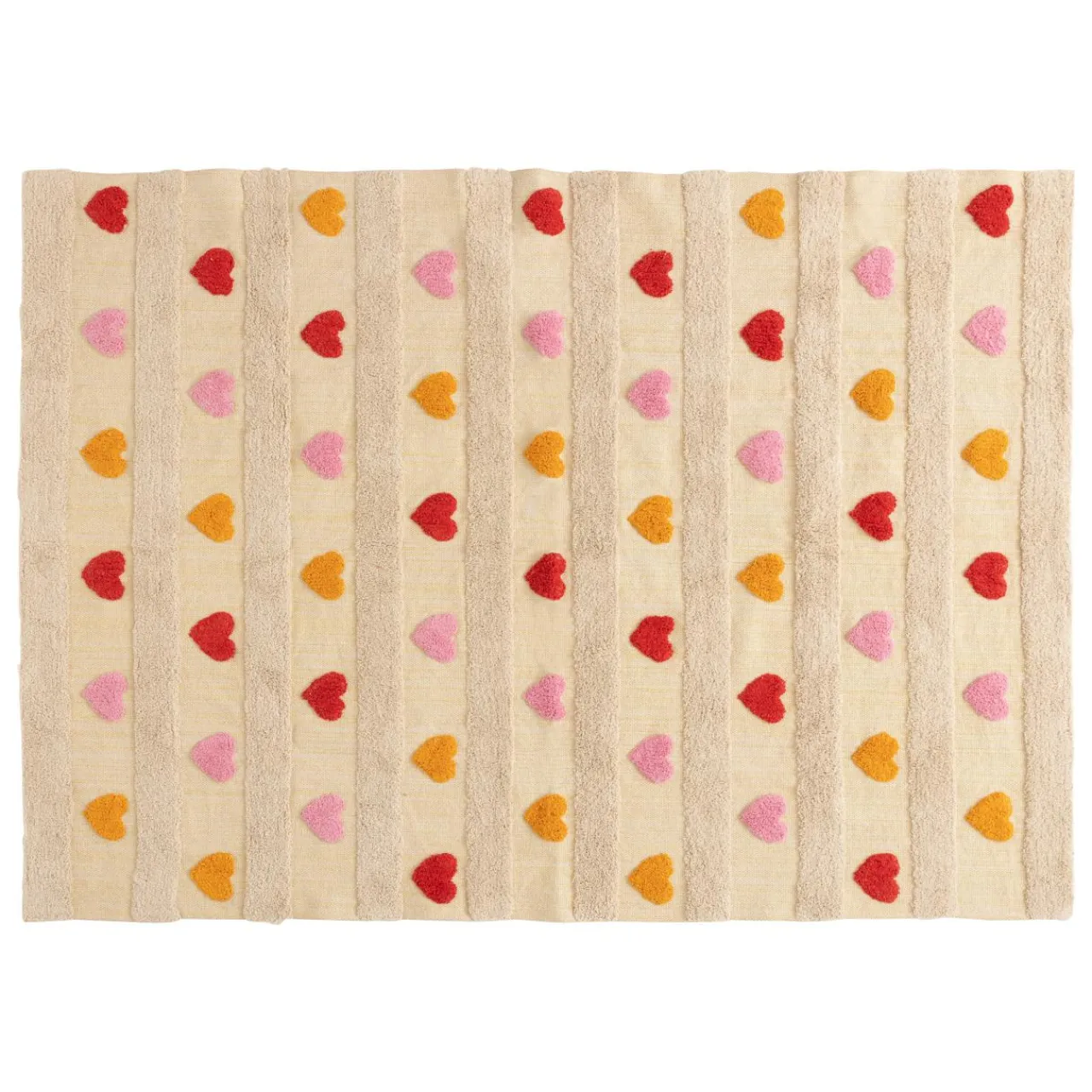 Tapis Enfant|Tapis Enfant|Atmosphera cru017dateur d'intu017drieur for kids Tapis antidérapant enfant coton (120 x 170 cm) Amour Multicolore