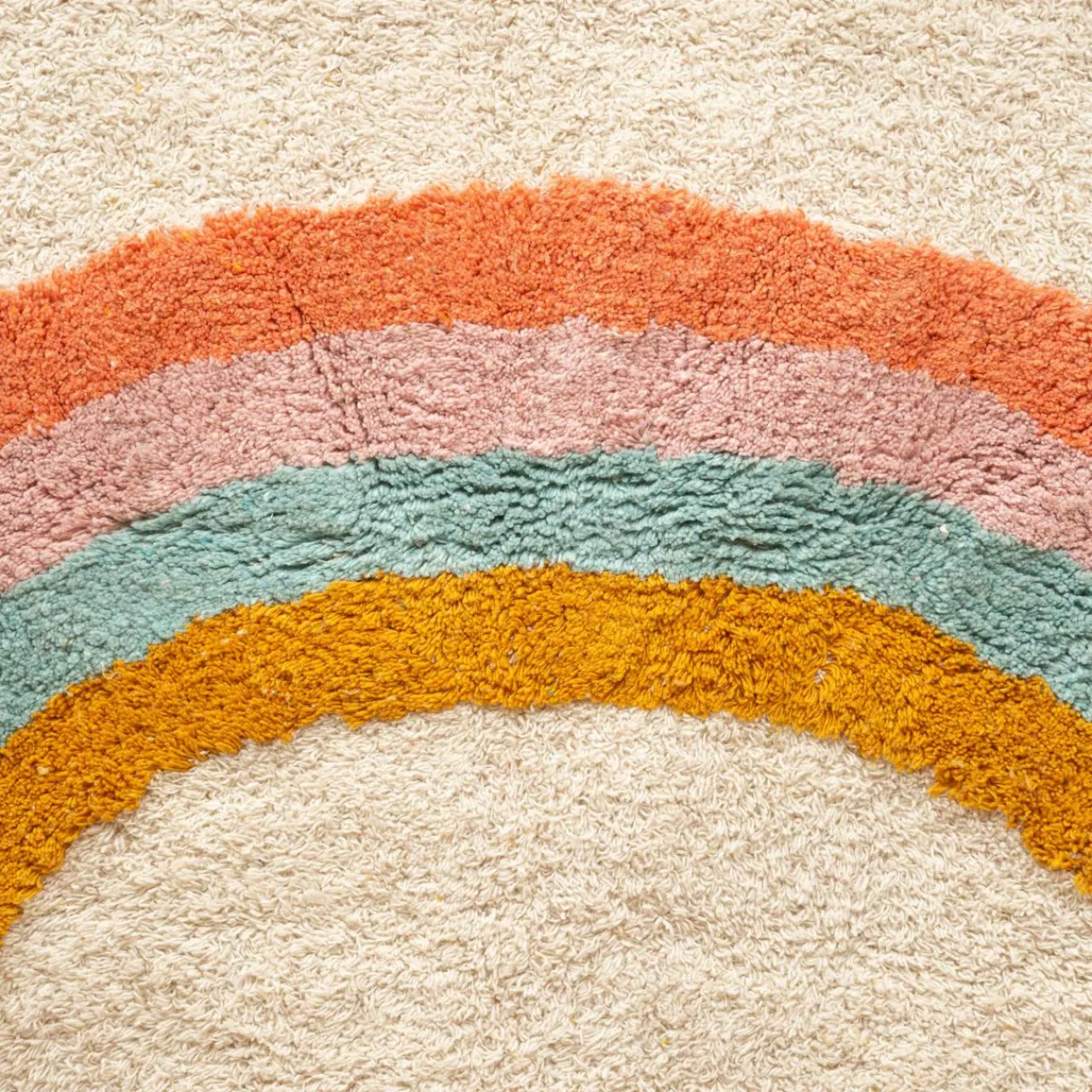 Tapis Enfant|Tapis Enfant|Atmosphera createur d'interieur for kids Tapis coton enfant (150 x 100 cm) Arc en ciel Multicolore