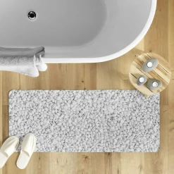 Linge De Bain|Tapis De Bain|douceur d'intu017drieur Tapis de bain antidérapant (50 x 120 cm) Leandra Gris