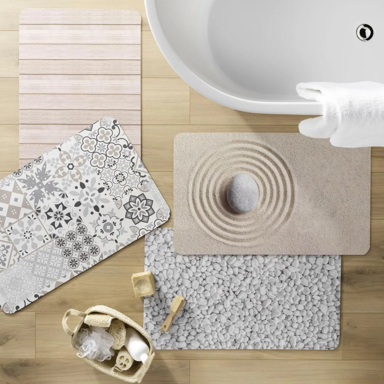 Linge De Bain|Tapis De Bain|douceur d'intu017drieur Tapis de bain antidérapant (50 x 80 cm) Serena Marron