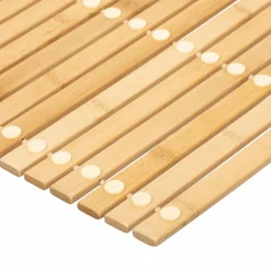 Tapis Salle De Bain/Wc|ATMOSPHERA Tapis de bain caillebotis à rouler bambou (60 x 40 cm) Leo Beige