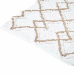 Tapis Salle De Bain/Wc|ATMOSPHERA Tapis de bain coton (50 x 75 cm) Ethniq Taupe