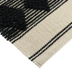 Linge De Bain|Tapis Salle De Bain/Wc|TENDANCE Tapis de bain coton (45 x 90 cm) New Delhi Noir