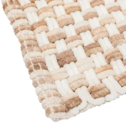 Linge De Bain|Tapis De Bain|5 Five Simply Smart Tapis de bain coton (50 x 75 cm) Tresse Taupe