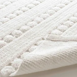 Tapis Salle De Bain/Wc|DOUCEUR D'INTERIEUR Tapis de bain coton (50 x 80 cm) Cleonis Blanc