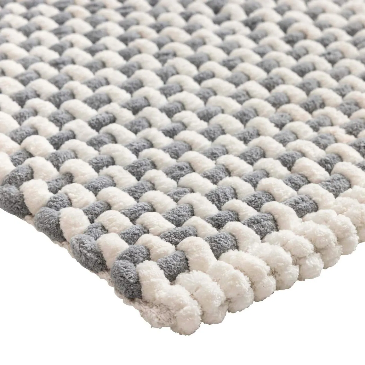 Linge De Bain|Tapis De Bain|douceur d'intu017drieur Tapis de bain effet tissé en relief (50 x 80 cm) Rafael Gris