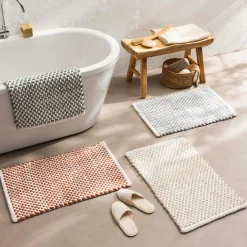 Linge De Bain|Tapis De Bain|douceur d'intu017drieur Tapis de bain effet tissé en relief (50 x 80 cm) Rafael Gris