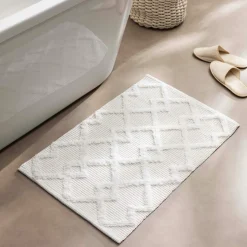 Linge De Bain|Tapis De Bain|douceur d'intu017drieur Tapis de bain en coton (50 x 80 cm) Otis Beige Ecru