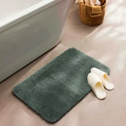 Linge De Bain|Tapis De Bain|douceur d'intu017drieur Tapis de bain microfibre (50 x 80 cm) Maël cèdre Vert