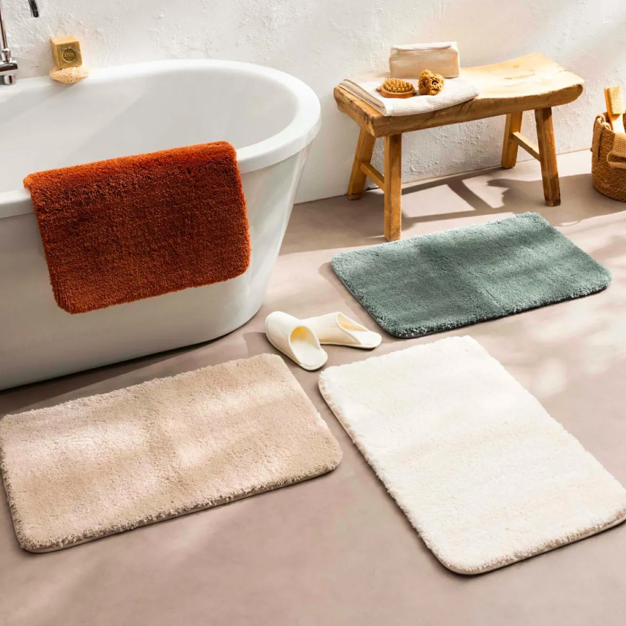 Linge De Bain|Tapis De Bain|douceur d'intu017drieur Tapis de bain microfibre (50 x 80 cm) Maël cèdre Vert