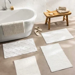 Linge De Bain|Tapis De Bain|douceur d'intu017drieur Tapis de bain microfibre (50 x 80 cm) Yanis Blanc