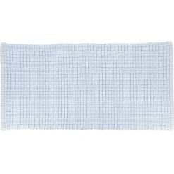 Linge De Bain|Tapis De Bain|TENDANCE Tapis de bain microfibre (45 x 90 cm) Maille Bleu clair