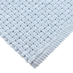 Linge De Bain|Tapis De Bain|TENDANCE Tapis de bain microfibre (45 x 90 cm) Maille Bleu clair