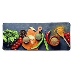 Tapis De Cuisine|Tapis Multi-Usage|LUANCE Tapis de cuisine antidérapant (50 x 120 cm) Aromates Multicolore