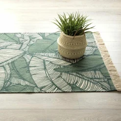 Tapis De Chambre/Salon|ATMOSPHERA Tapis de salon coton (120 x 170 cm) Jungle Vert