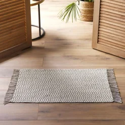 Tapis De Chambre/Salon|DOUCEUR D'INTERIEUR Tapis de salon coton (50 x 80 cm) Alessia Taupe