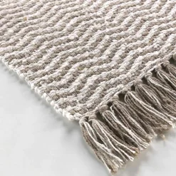 Tapis De Chambre/Salon|DOUCEUR D'INTERIEUR Tapis de salon coton (50 x 80 cm) Alessia Taupe