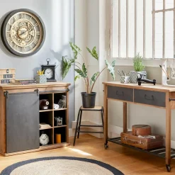 Tapis De Chambre/Salon|ATMOSPHERA Tapis de salon jute rond (120 cm) Bord Noir