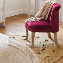 Tapis De Chambre/Salon|ATMOSPHERA Tapis de salon jute rond (120 cm) Vent naturel Beige